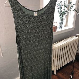 Olive green t-shirt dress